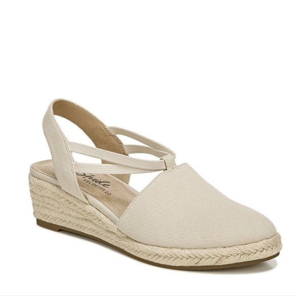 LifeStride Women's NIB Almond Milk Katrina 2 Espadrille Wedge Sandals Size 7.5M - Picture 3 of 16